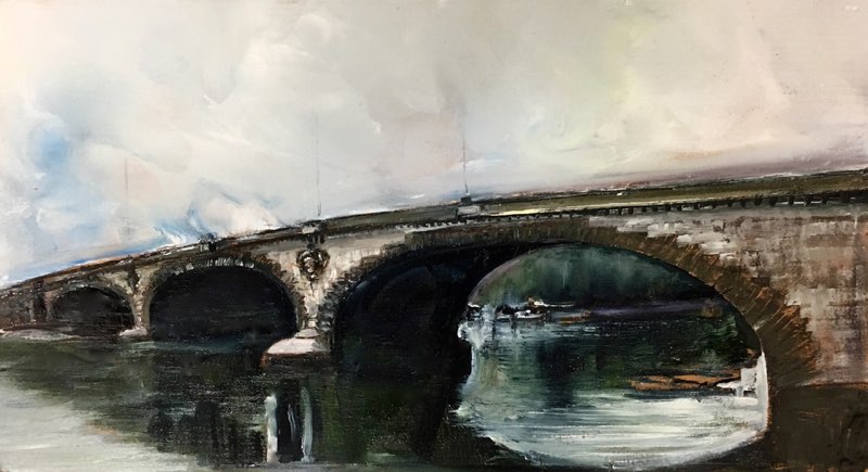 Kew Bridge Oil On Wood